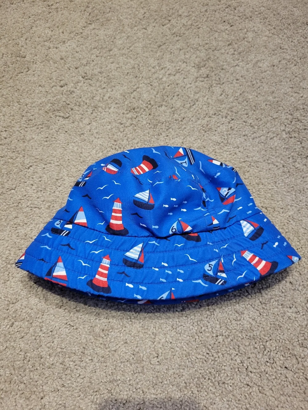 JoJo Maman Bebe Boat Print Bucket Hat